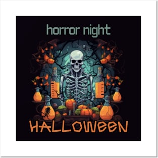 Horror night, HALLOWEEN, BIOTECHNOLOGIST Posters and Art